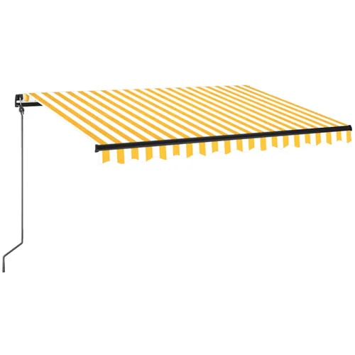 Maison Chic Ročno zložljiva tenda - Senčniki z LED lučmi 350x250 cm rumena in bela, (22041233) Maison Chic Ročno zložljiva tenda - Senčniki z LED lučmi 350x250 cm rumena in bela, (22041233)