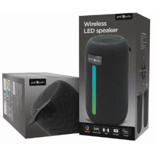  SPK-BT-LED-07 Portable Bluetooth LED speaker, 5W, BT, FM, USB, Handsfree, Black Cene