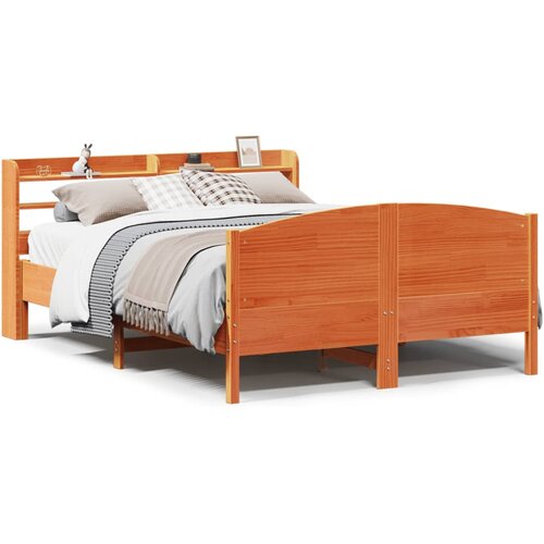 vidaXL Okvir kreveta bez madraca voštano smeđi 160x200 cm od borovine Cijene