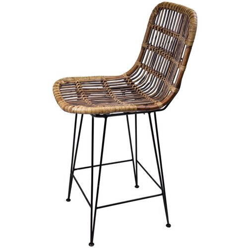 Ego Dekor Smeđi barski stolac od ratana 106 cm - Slike