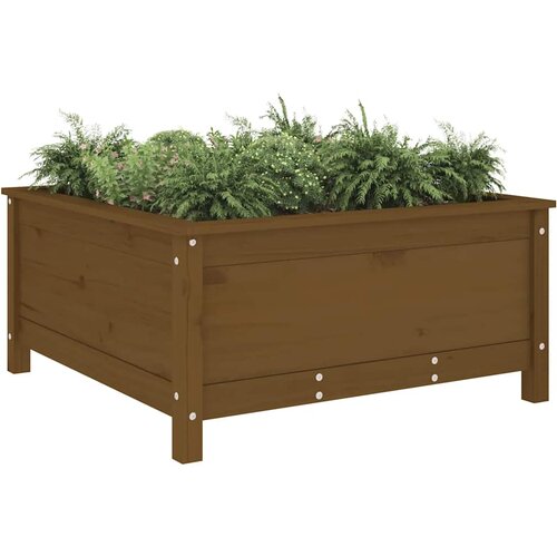  Vrtna sadilica boja meda 82,5 x 82,5 x 39 cm masivna borovina Slike