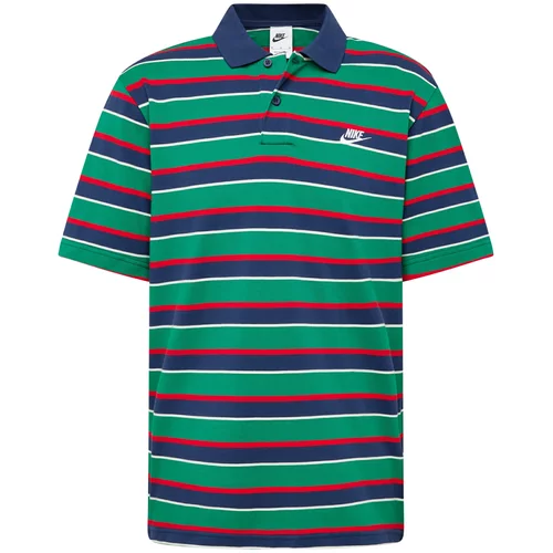 Nike Sportswear Majica 'CLUB' mornarsko plava / smaragdno zelena / crvena / bijela