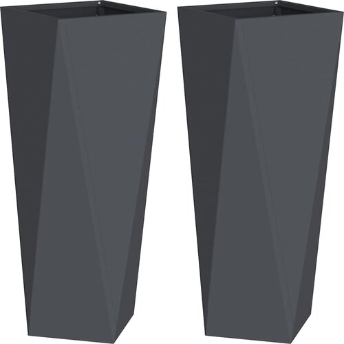  Sadilica 2 pcs Antracit 30 x 30 x 75 cm Čelik Slike