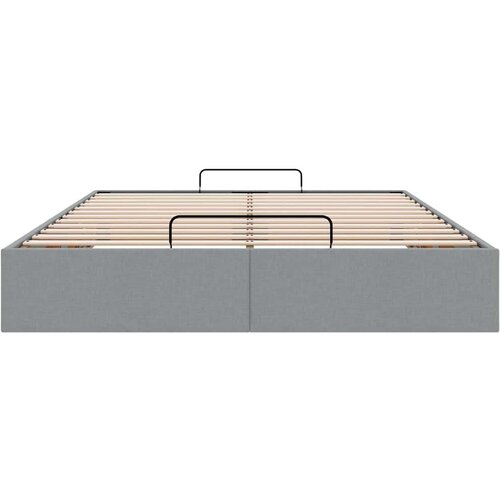 VidaXL okvir za krevet bez madraca svjetlosivi 140 x 190 cm od tkanine Slike