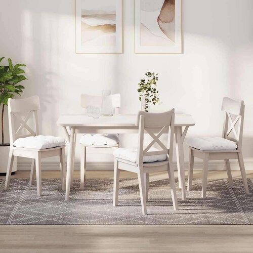  Jastučići za sjedenje 4 pcs Bijelo 40 x 40 x 12 cm tkanina Cene