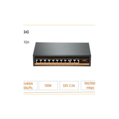 POE Switch Longse 8-port + 2 x 100/1000mbps UP Link port Cijene
