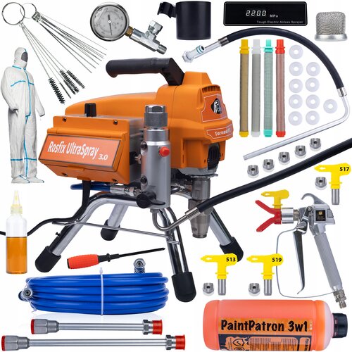 Rosfix Mega set Barvni agregat Tornado RT3 UltraSpray 2200W 22MPA 2,5L/min z dodatki, (5000137353) Cene