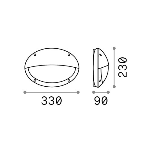 Ideal Lux - Spolja&amp;scaron;nja zidna lampa POLAR 1xE27/23W/230V IP66 crna Slike
