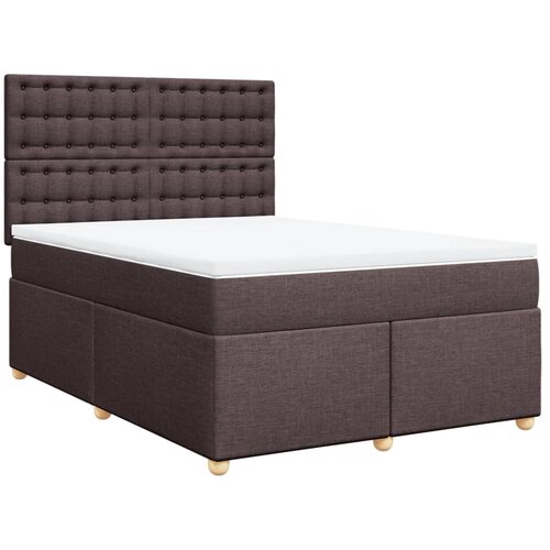 vidaXL Krevet s oprugama i madracem tamnosmeđi 140 x 190 cm od tkanine Cijene
