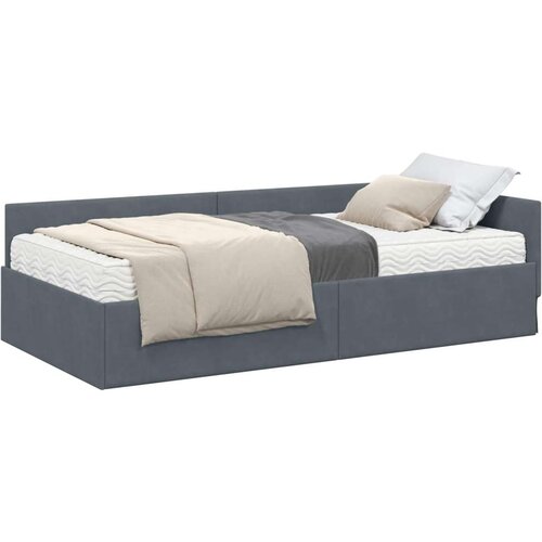  Kutni krevetni okvir s madracem Ostalo 2 pcs Siva Bar&amp;scaron;un Slike