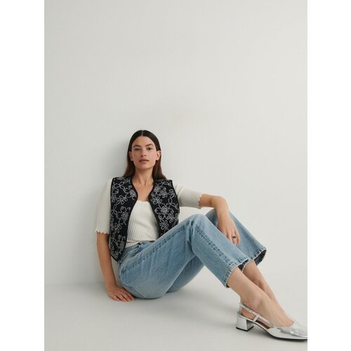 Reserved bluza iz viskoze - ebenovina Cene