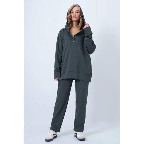 Trend Alacati Stili Ženski komplet duks i pantalone Alc-X12476, Antracit Cene