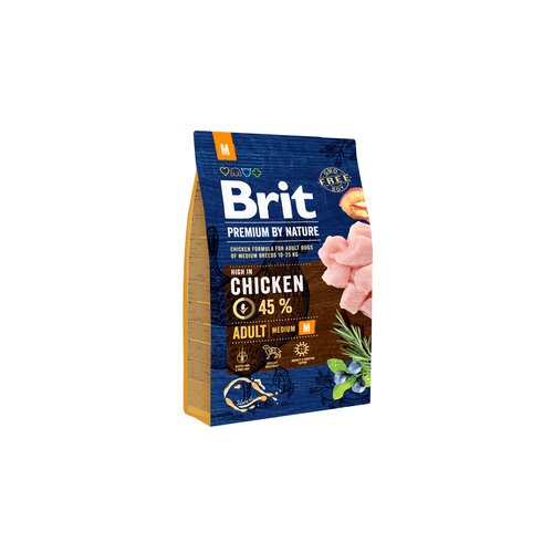 BRIT Premium by Nature Premium by Nature Adult M suha hrana za pse, piletina, 3Kg Slike