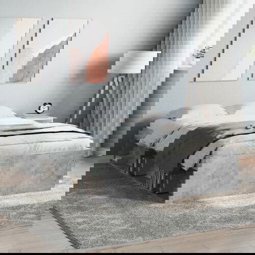  The Living Store Posteljni okvir betonsko siv 120x190 cm - Posteljni Okvir, (21529708) Cene