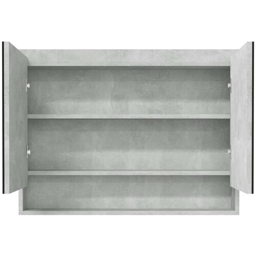 VidaXL kupaonski ormarić s ogledalom 80x15x60 cm MDF siva boja betona Slike