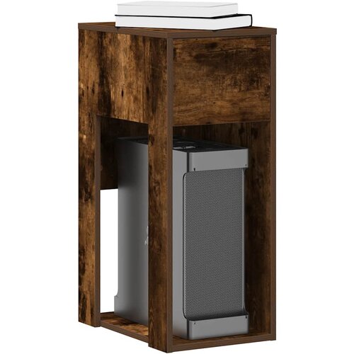 vidaXL Tower stalak za računalo s ladicom boja hrasta 30x44x74 cm Cijene