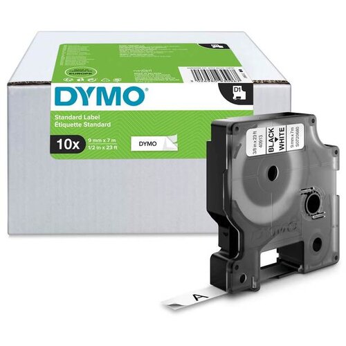 Dymo D1 trak 9 mm, crna na beli, pakiranje 10/1 2093096 Slike