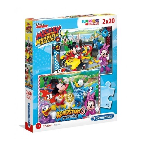 Clementoni Mickey and roadster racers 2x20delova ( 070343 ) Cene