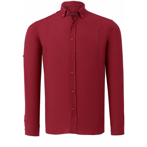 Dewberry G721 MEN&amp;#039;S SHIRT-PLAIN BURGUNDY Slike