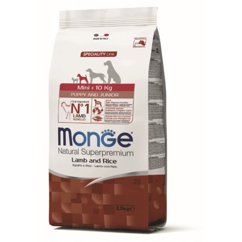 Monge Natural superpremium dog mini puppy and junior monoprotein lamb with rice - 800 g Cene