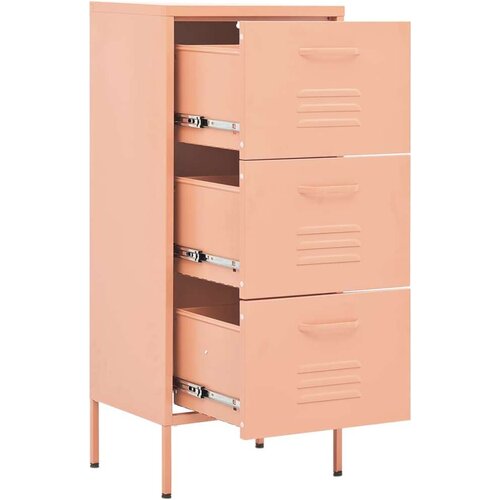 VidaXL Omara za shranjevanje roza 42,5x35x101,5 cm jeklo Slike