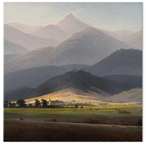  Slika - Caspar David Friedrich &amp;ndash; The Great Mountains 80x80 Premium Print Slike