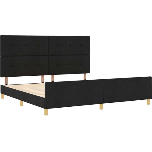  Krevet Crna 200x200 cm Tkanina Slike
