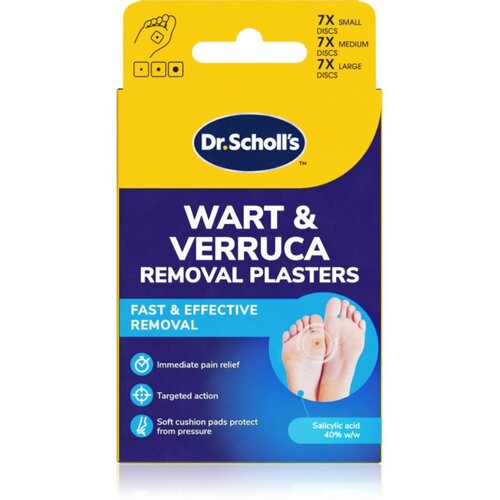 Scholl Dr. Scholl's Wart & Verruca Plaster komplet flastera za ublažavanje pritiska na bradavice i žuljeve 3x7 kom Cijene