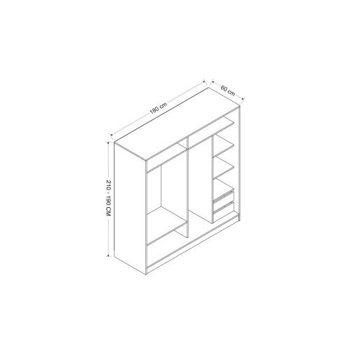 Hanah home Ormar Kale 180x190x52cm bež Slike