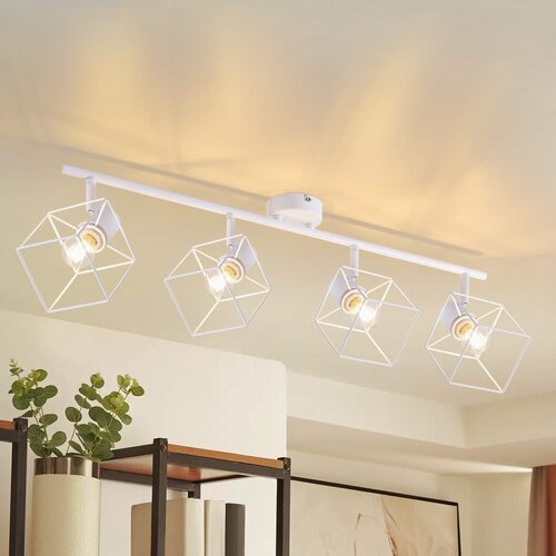 Nettlife Črna stropna svetilka E14 Vintage kovinska stropna svetilka za dnevno sobo, nastavljiva brez žarnice, (22116948) Cene