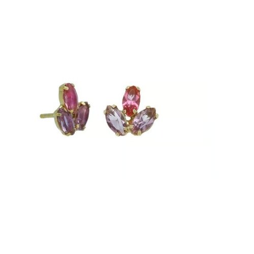 Victoria Cruz lia pink gold mindjuše sa swarovski kristalima ( a4454-05dt ) Slike