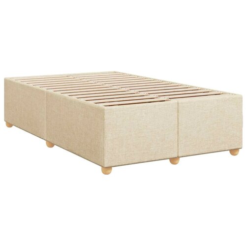  Boxspring krevet s madracem Krem 120 x 200 cm Tkanina - Krem 120 x 200 cm Dizajn linija Slike