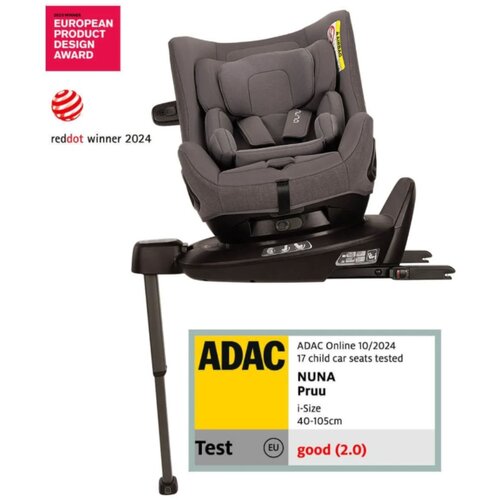 Nuna autosjedalica Pruu 360° i-Size 0-18 kg (40-105 cm), Thunder Cijene