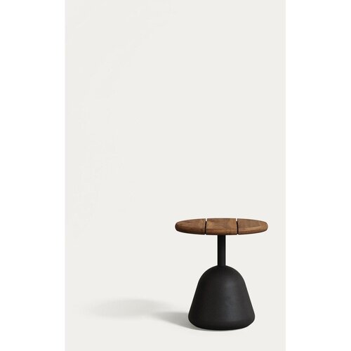 Kave Home Okrugao vrtni stolić za kavu s pločom stola od bagrema &amp;oslash; 43 cm Saura &amp;ndash; Slike