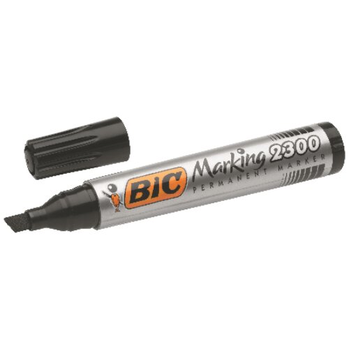 Bic marker permanent crni 2300 kosi vrh Cene