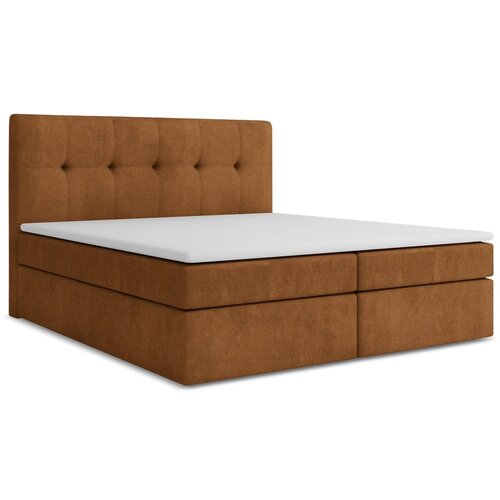 Makamii Boxspring krevet s prostorom za odlaganje 140x200 cm boje terakote Palta – Cijene