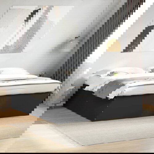 Furnova Posteljni okvir črn 200x200 cm inženirski les, (21941303) Slike