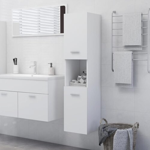 vidaXL Kupaonski ormarić bijeli 30 x 30 x 130 cm od iverice Cijene