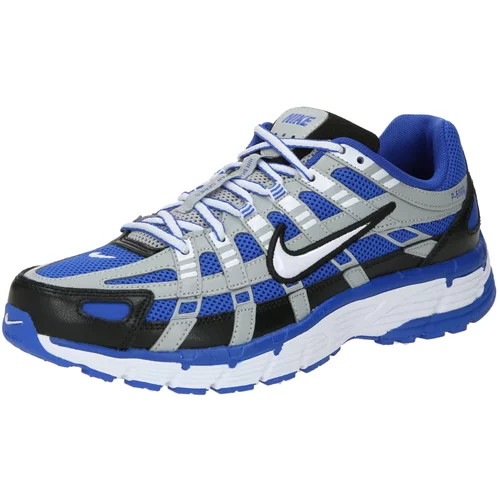 Nike Sportswear Nizke superge 'P-6000' modra / srebrno-siva / črna / bela