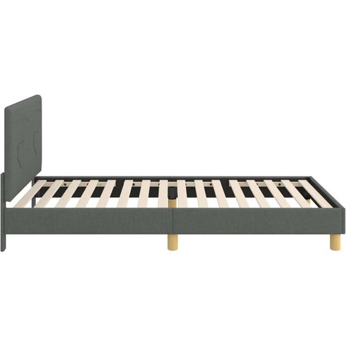 Krevet za djecu s uzglavljem Tamno siva 80 x 200 cm tkanina Slike