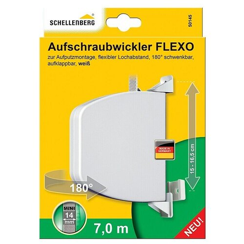 SCHELLENBERG Vitel z navojem Flexo (150 x 25 x 190 mm, Primerno za: Sistemi mini rolet) Slike