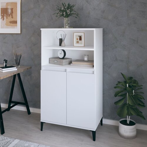 The Living Store Visoka omara Bela 60x36x110 cm inženirski les - Visoka Omarica, (21435141) Slike