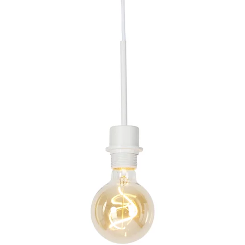 QAZQA Moderna viseča svetilka bela brez senčila - Combi 1