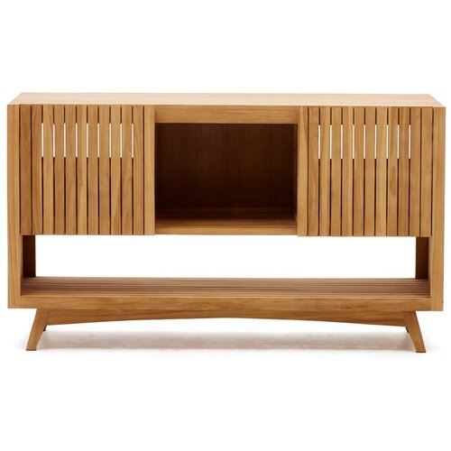 Kave Home nizka omarica za pod umivalnik iz masivnega tika v naravni barvi 140x80 cm kuveni Cene