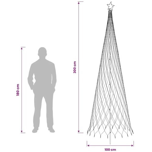  LED božićno drvce 300 cm 350 LED lampica Hladno bijela Željezo - Hladna bijela 300 cm Slike