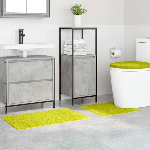  Set prostirki za kupatilo s protukliznom podlogom 3 pcs Zelena Slike