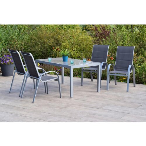 Gardenson vrtni set amalfi, 5-Delno, aluminij, steklo Slike