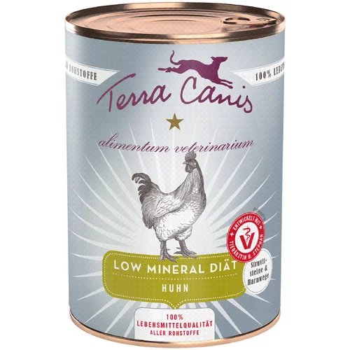 Terra Canis Varčno pakiranje Alimentum Veterinarium Low Mineral dietna hrana 12 x 400 g - Piščanec