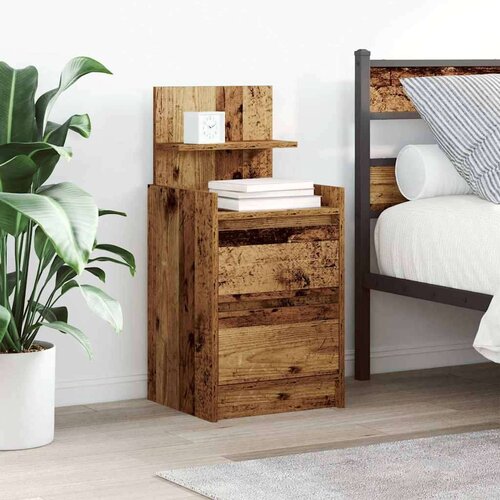  Noćni ormarići s 2 ladice 2 kom staro drvo 38x34x80 cm Slike