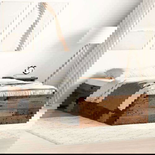  Okvir kreveta bez madraca staro drvo 75x190 cm Slike